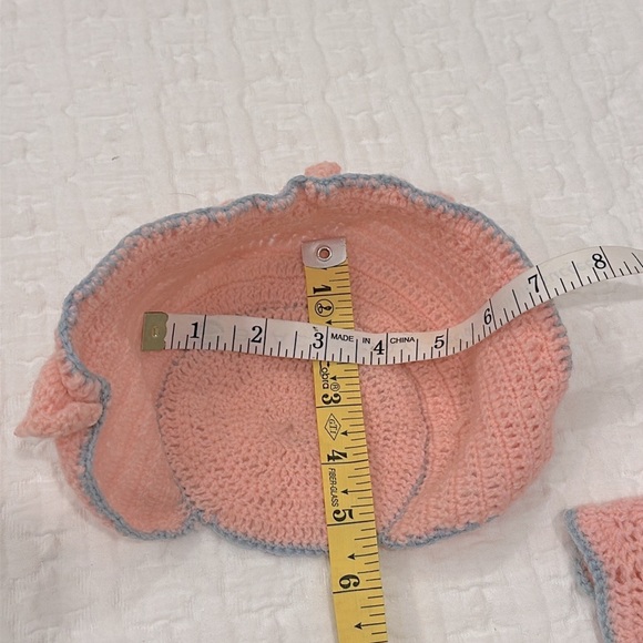Vintage Handmade Crochet Baby Toddler Cape Jacket & Matching Bonnet Hat - Picture 11 of 17